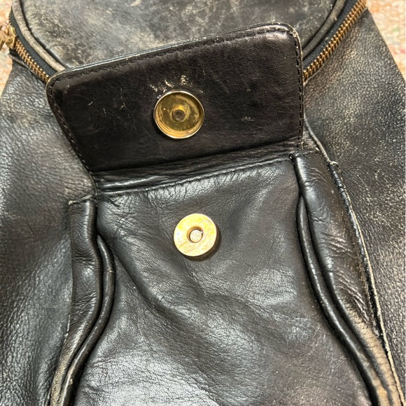 FRYE Black Distressed Leather Convertible Backpack FREE SHIPPING! - Picture 4 of 9